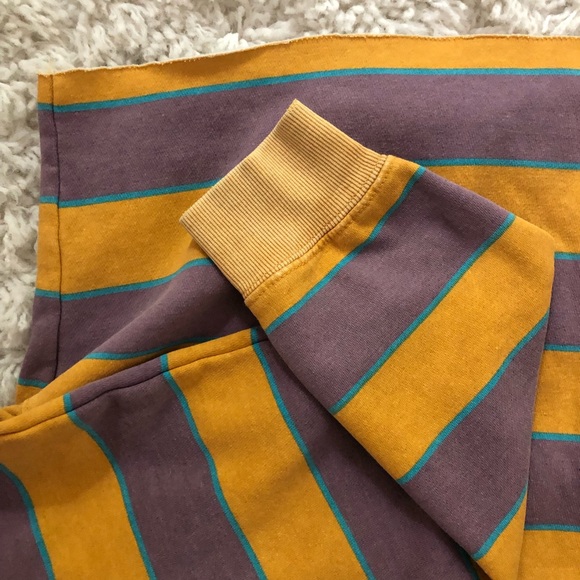 UO Out From Under Striped Cropped Hoodie - Picture 4 of 5